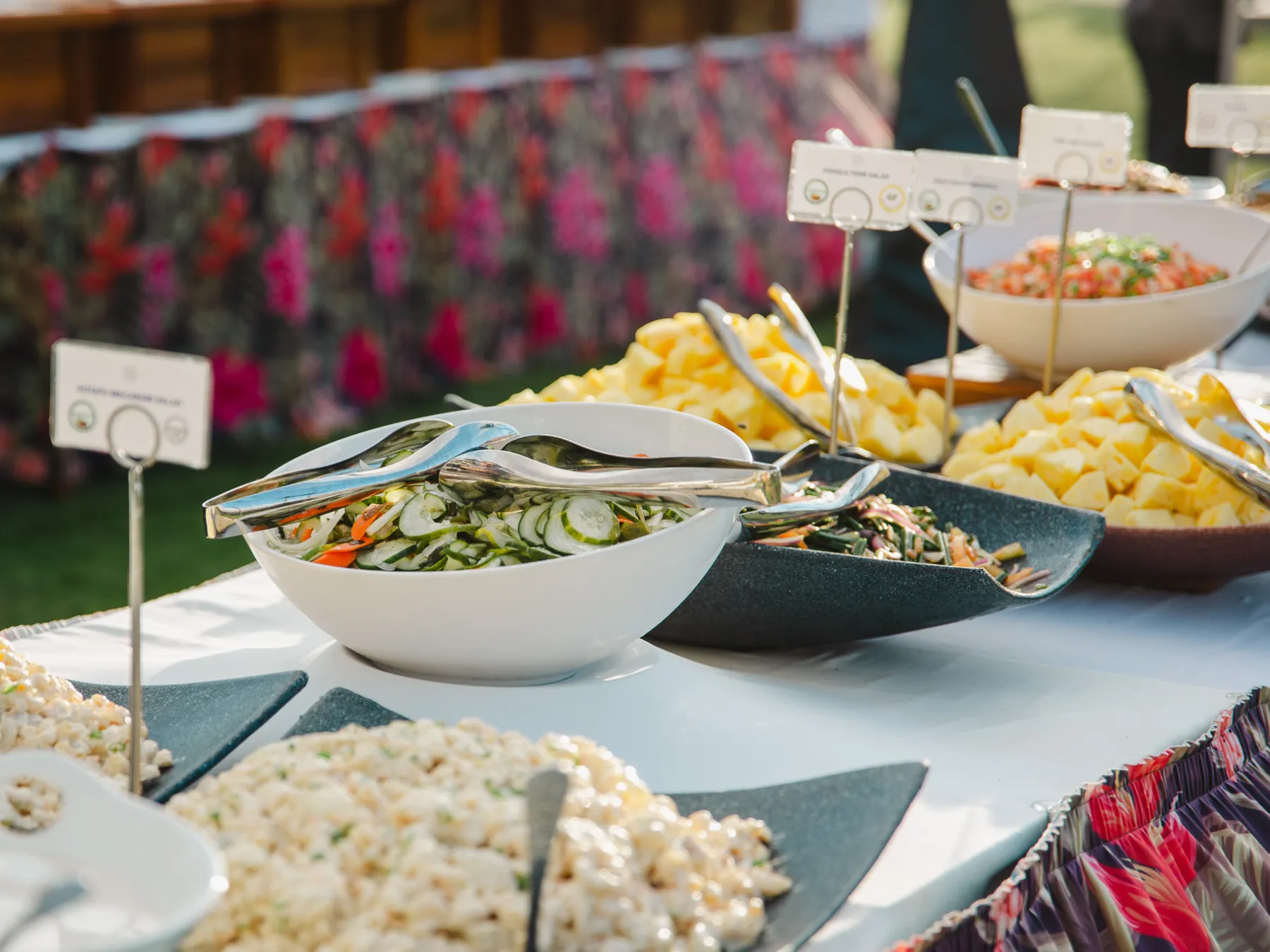 a bowl of food on a plate on a table