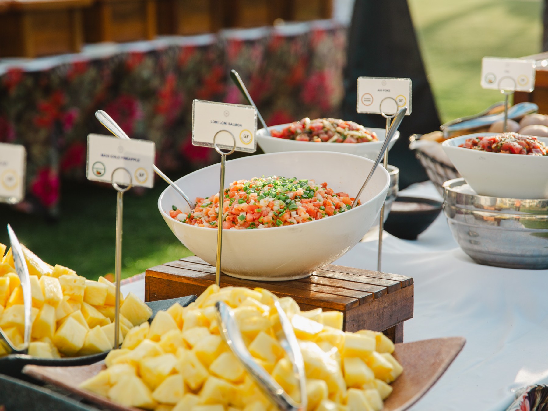 a table full of food