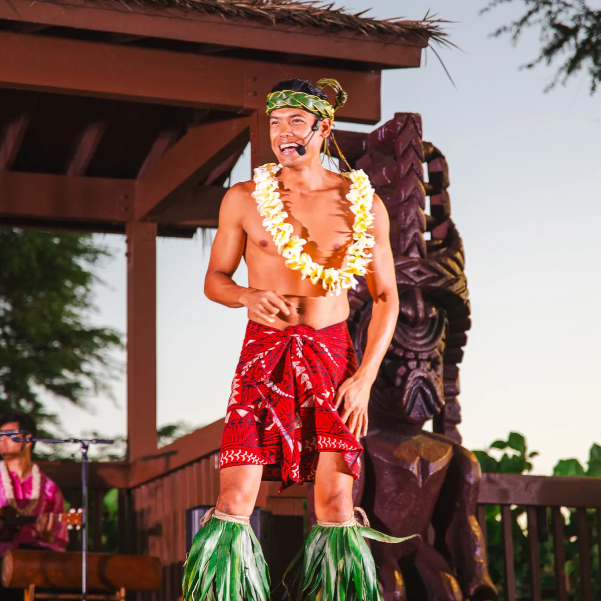 a person at luau