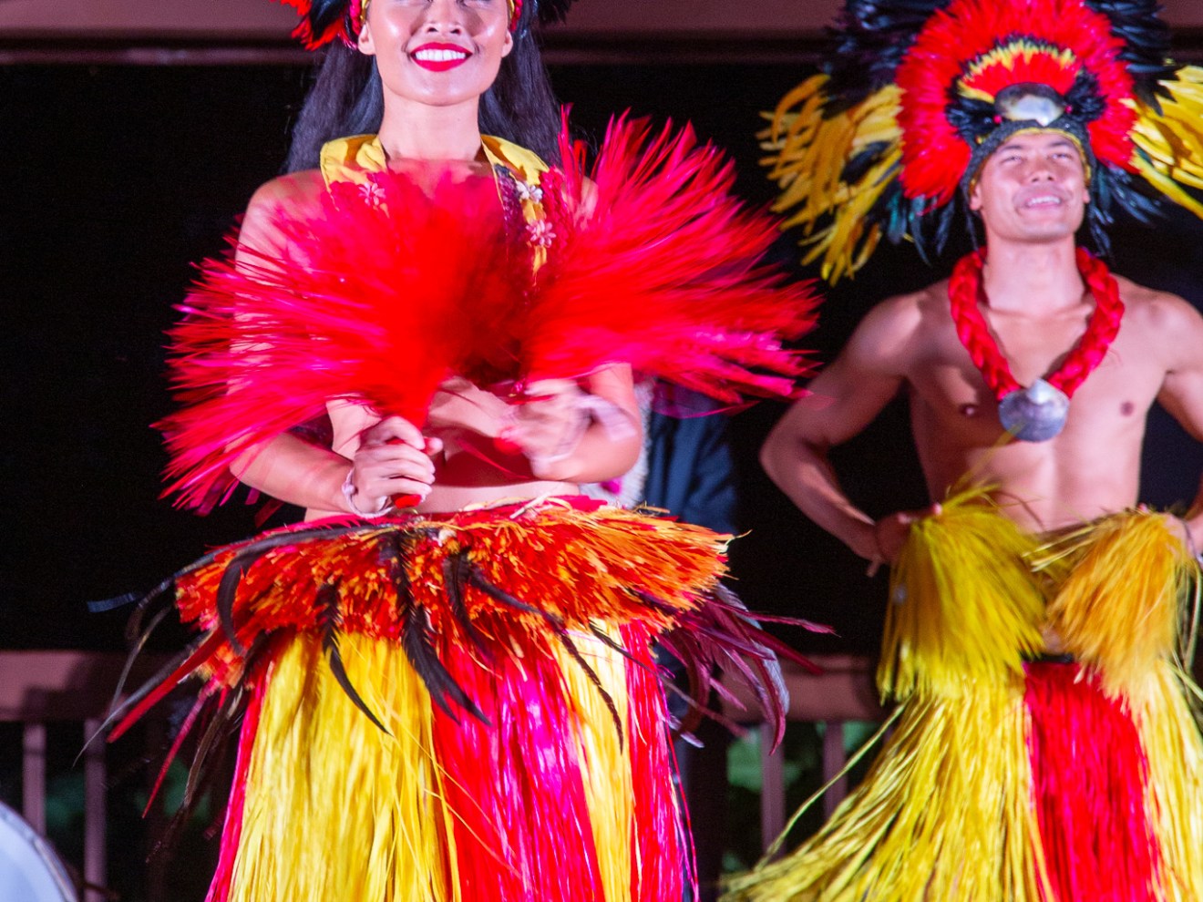 a person wearing a colorful outfit